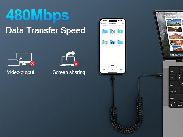 coiled lightning cable coiled iphone 14 charger cord retractable lightning cable car phone charger