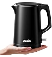 Dezin 0.8L Electric Kettle, Small Electric Kettle with Double Wall Construction, 304 Stainless St...