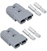 ANCHImsr 175 Amp Battery Quick Disconnect Connector, 1/0 AWG Jumper Cable Connector, Grey, 600V f...