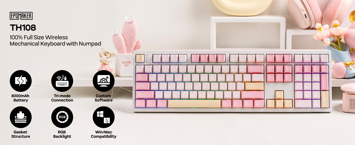 TH108 Wireless Gaming Keyboard