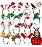 JOYIN 14 PCS Christmas Headbands with Different Designs Christmas Party Holiday Headbands for Kid...