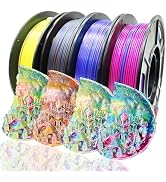 Reprapper 4X 250g Color Pack, Triple Color Filament Coextrusion PLA Filament 1.75mm for 3D Printe...