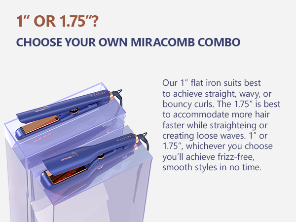 MIRACOMB infrared titanium flat iron hair straightener 1.75