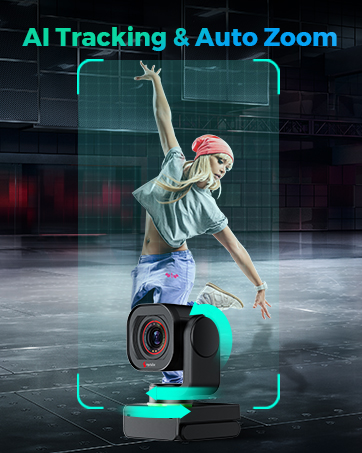 4K AI webcam for pc laptop streaming