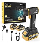 Compressed Air Duster with 180000RPM Super Power, Cordless Electric Air Duster with 2x3000mAh Rec...