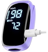 Fingertip Pulse Oximeter, Rechargeable Pulse Oximeter, Finger Pulse Oximeter, Blood Oxygen Meter ...