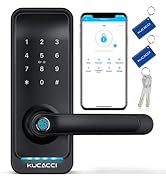 Kucacci Smart Door Lock with Handle: Keyless Entry Door Lock - Fingerprint Keypad Door Lock - Dig...