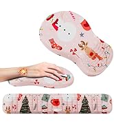 MEKASS Christmas Mouse Pad Ergonomic Mouse Pad and Keyboard Wrist Rest Set, Memory Foam Desk Wris...