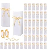 PH PandaHall 30pcs Tumbler Gift Boxes 3x3x10 inch Tuck Top Kraft Paper Boxes with Satin Ribbon Dr...