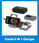 Wireless Charger 4 in 1 for Apple Charging Station for iPhone 17 Pro Max/16/15, AirPods Pro2, iPa...