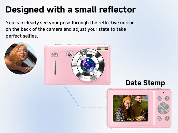Digital Camera for Teens Reflector 4K