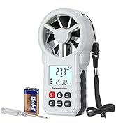 Digital Anemometer, Handheld Wind Speed Meter with Temperature/Humidity Sensor, USB &amp; Bluetooth C...