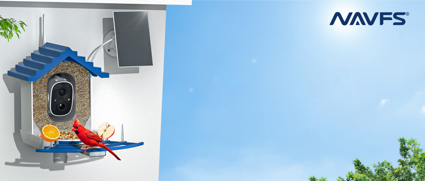 navfs smart bird feeder with camera