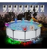 Solar Pool Lights for Above Ground Pools,8 Pcs Pool Accessories for Frame Pool Decoration,Waterpr...