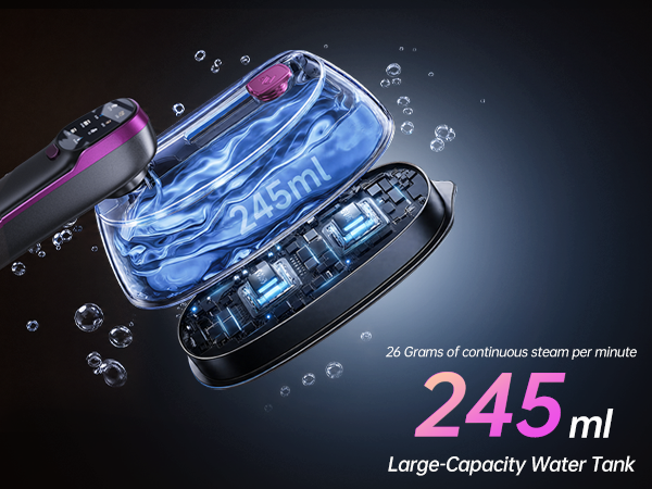 26 grams of continuous steam per minute, ensuring powerful and consistent steam output.