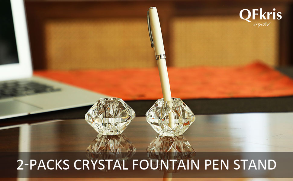 2-Packs Crystal Fountain Pen Stand
