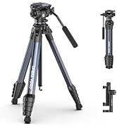 ULANZI Ombra Video ? Camera Tripod with Fluid Head, 61.5" Travel Tripod with 360° Rotated Arca Qu...
