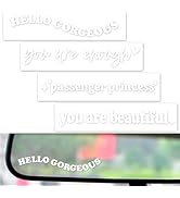 4 PCS Car Mirror Stickers, Rearview Mirrors Decal, Cute Car Decals for Women, Rearview Mirror Acc...