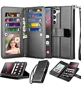 Njjex Galaxy S23 Case, for Samsung Galaxy S23 Wallet Case, [9 Card Slots] PU Leather ID Credit Ho...
