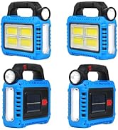 4 Pack Solar Lantern, LED Flashlight for Power Outages, Portable Camping Essentials Lights, Recha...
