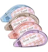 Secopad Scrapbook Tape, 0.3IN x 39FT Double Sided Tape Roller for Crafts, Adhesive Glue Runner Sc...