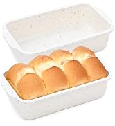 AOTASO 2 Pcs Silicone Bread Loaf Pan Nonstick Silicone Loaf Pans for Baking 9x5 inch Large Bread ...