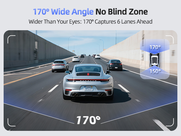 Dashcam front and rear camera