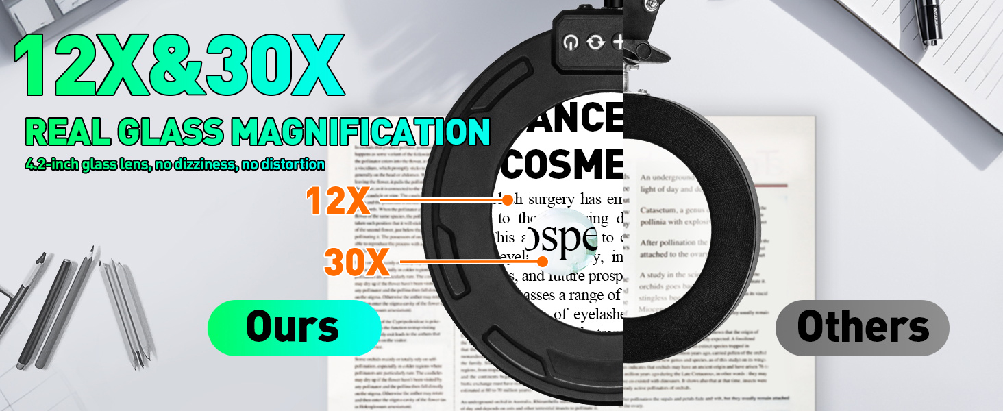 hobby magnifier with light hands free