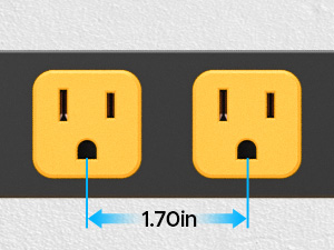 wide spaced outlet power strip