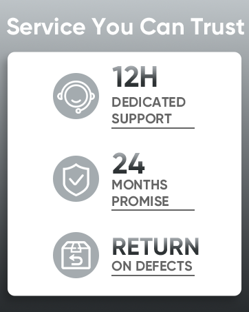 12H DEDICATED SUPPORT 24 MONTHS PROMISE RETURN ON DEFECTS