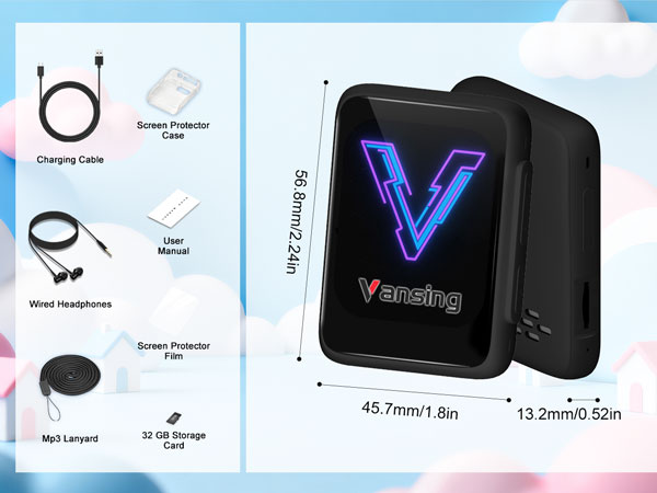 mini mp3 player, audio player, digital music player, portable audio player, media player