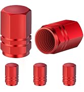 Red Auto Tire Valve Stem Caps: Tire Air Pressure Caps, Universal Schrader Valve Cap for Car Bike ...