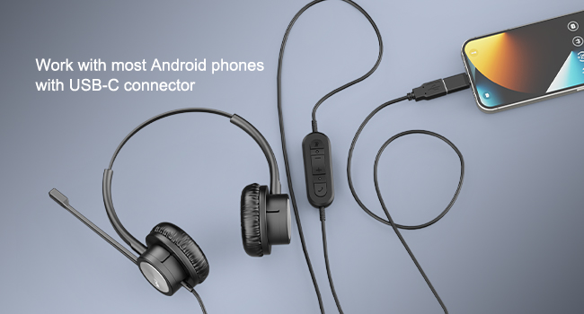 usb headset with type-c jack