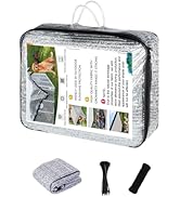 Vocray 70% Aluminet Shade Cloth Reflective Sun Shade, Heat Blocker for Greenhouses, Cars, Pets, R...