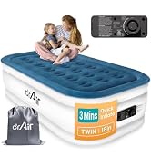 Dr. air Twin Air Mattress with Built-in Pump, 18” Raised Blow Up Mattress - 500 lbs Max Honeycomb...