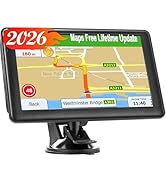 LOVPOI GPS Navigator for Truck Car, 7'' GPS Commercial Drivers 2025 Trucker GPS for Semi Truck wi...