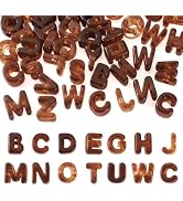 FASHEWELRY 50Pcs Chunky Large Letter Beads for Paracord Keychains Making | Dark Brown Large Hole ...