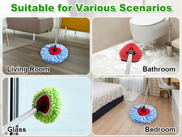 Mop Heads Replacements for O-Cedar Easywring RinseClean 2 Tank Spin Mop System