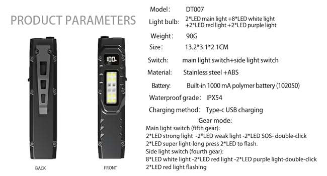 linternas led recargables de alta potencia;