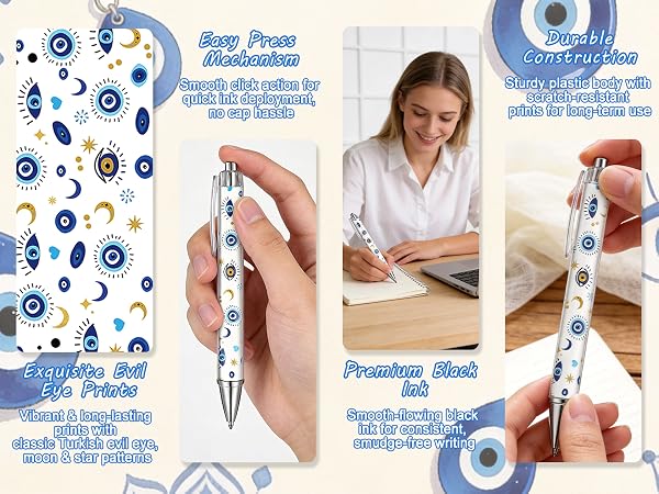 Exquisite Evil Eye Prints, Easy Press Mechanism, Premium Black Ink, Durable Construction