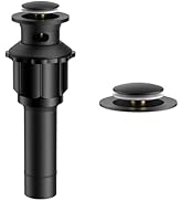 FORIOUS Bathroom Sink Drain with Overflow, Pop Up Drain Assembly with Detachable Basket Stopper, ...