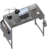 Pamray 32 Inch Computer Desk for Small Spaces with Storage Bag, Home Office Work Desk with Headph...