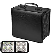 Fkewp 520 Capacity CD Case Holder, PU Leather CD DVD Storage Binder Media Organizer with Zipper, ...