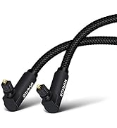 VANAUX [New Version]90 Degree Optical Audio Cable Digital Toslink S/PDIF Optic Cord Male to Male ...