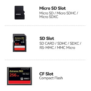 Compatible with storage cards