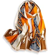 PoeticEHome 100% Mulberry Silk Long Scarf - Women's Large Oblong Shawl for Head, Neck, and Hair W...