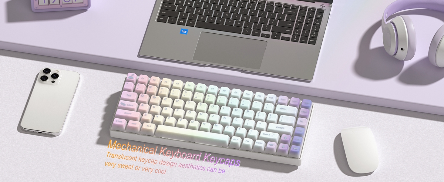 Keyboard Keycaps Jelly - Shine Through keycaps, Transparent Clear Key Cap