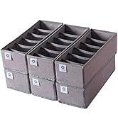 Qozary 6 Pack Sock Underwear Drawer Organizer Dividers, Collapsible Cabinet Closet Storage Boxes ...