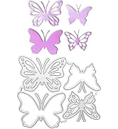 4Pcs Butterfly Metal Cutting Dies,DIY Scrapbooking and Card Making Stencils, Embossing Dies for P...