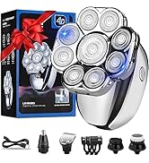 Upgrade Head Shavers for Bald Men,Head Shaver 9D, 6-in-1 Electric Razor Grooming Kit with Nose Ha...